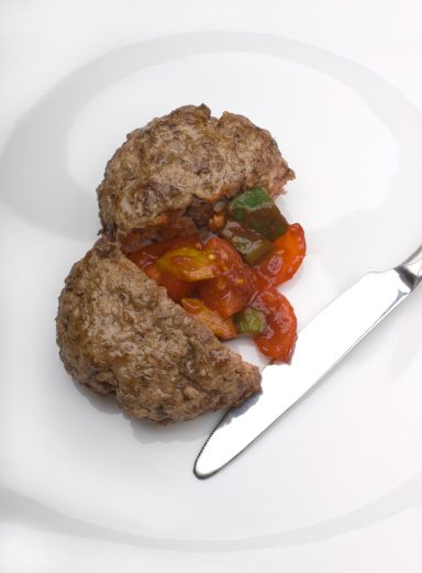 Lamb Burger and homemade tomato chutney