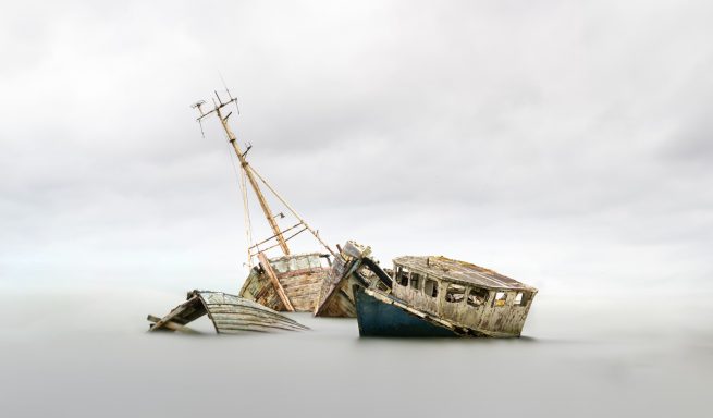Old boats Old boast at Pin Mill, Suffolk, UK