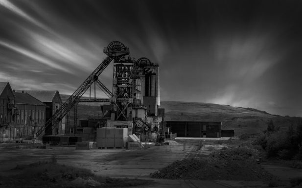 Headgear Hatfield Main Colliery, Doncaster, South Yorkshire, UK.