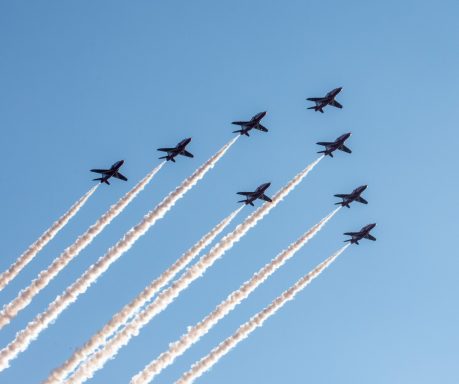 The Red Arrows Display team in full flight!